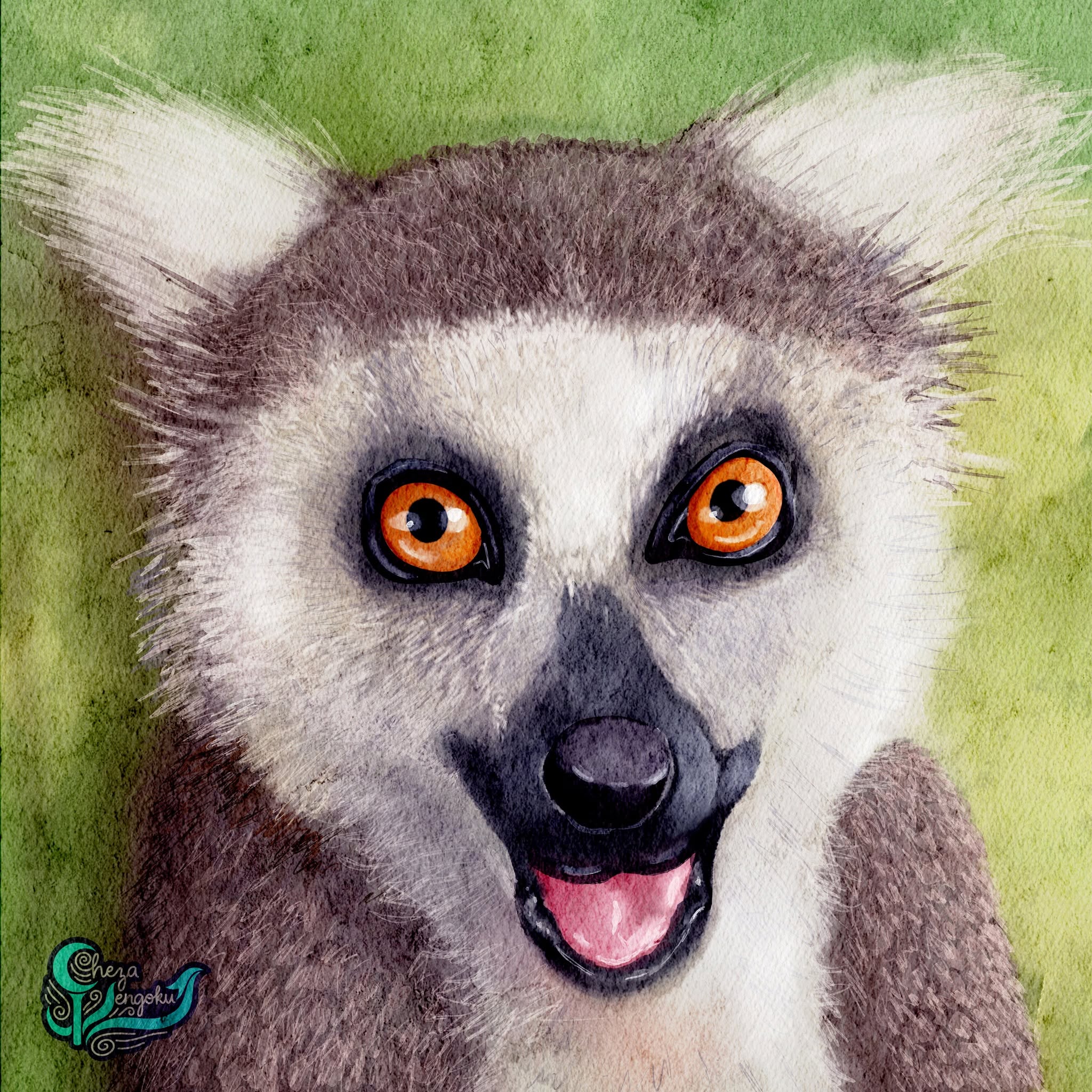 Lemur character artwork by ChezaS